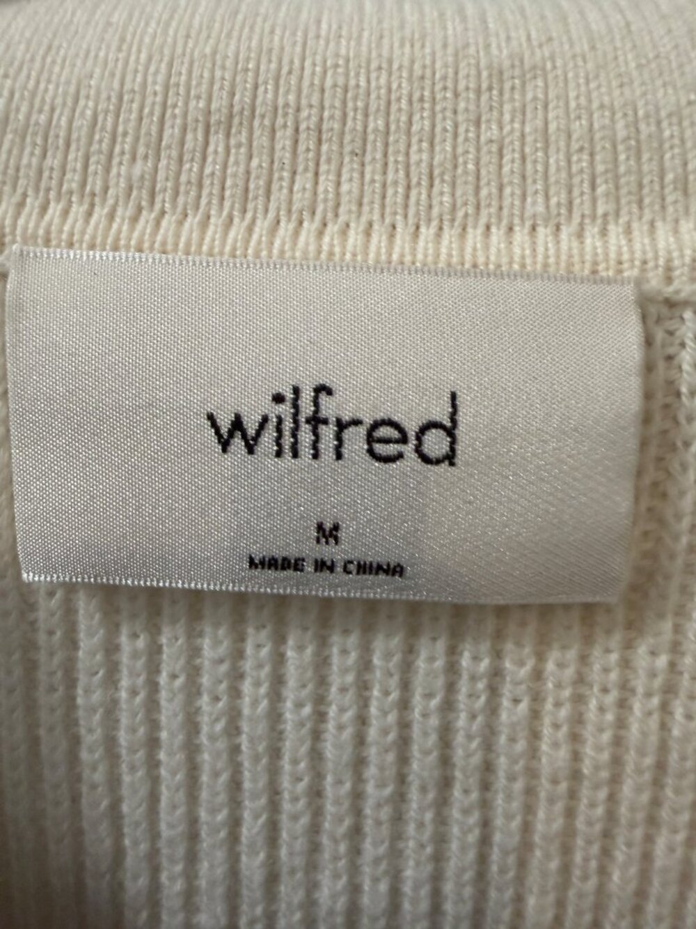 Wilfred Nextdoor long sleeve button up cardigan cream women's size M - Picture 6 of 6